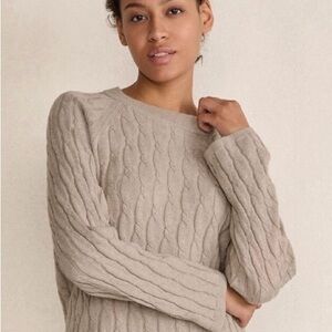 NWT Haven Well Within Cable Knit Cotton/Cashmere Sweater